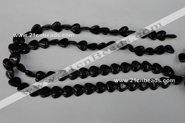 CBS231 15.5 inches 12*12mm heart blackstone beads wholesale