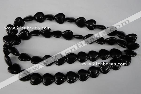 CBS233 15.5 inches 16*16mm heart blackstone beads wholesale