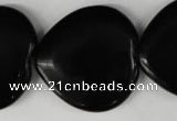 CBS236 15.5 inches 30*30mm heart blackstone beads wholesale