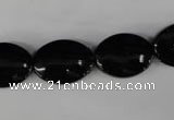 CBS250 15.5 inches 13*18mm oval blackstone beads wholesale