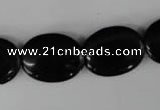 CBS251 15.5 inches 15*20mm oval blackstone beads wholesale