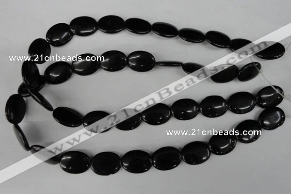 CBS251 15.5 inches 15*20mm oval blackstone beads wholesale