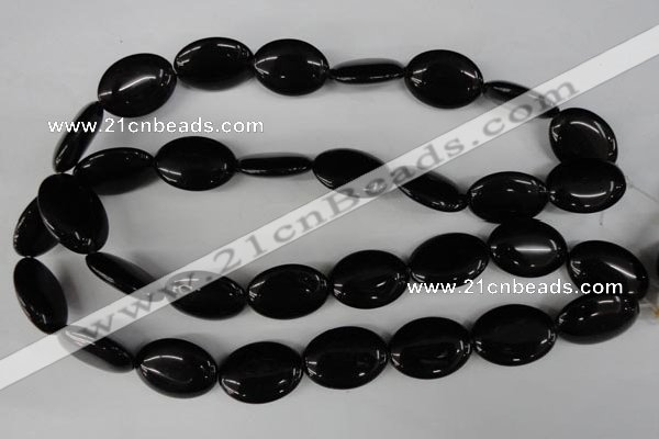 CBS252 15.5 inches 18*25mm oval blackstone beads wholesale