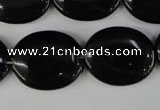 CBS253 15.5 inches 20*25mm oval blackstone beads wholesale