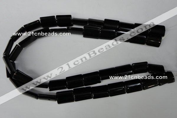 CBS275 15.5 inches 13*18mm flat tube blackstone beads wholesale