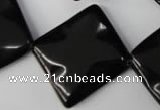 CBS335 15.5 inches 24*24mm wavy diamond blackstone beads wholesale