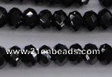 CBS514 15.5 inches 4*6mm faceted rondelle AA grade black spinel beads