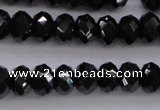 CBS514 15.5 inches 4*6mm faceted rondelle AA grade black spinel beads