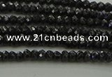 CBS531 15.5 inches 1.5*2.5mm faceted rondelle black spinel beads