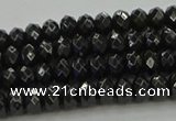 CBS532 15.5 inches 3*5mm faceted rondelle black spinel beads