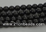 CBS539 15.5 inches 4mm round black spinel beads wholesale