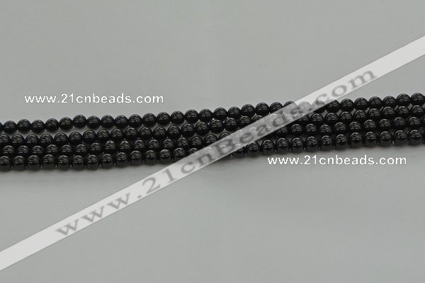 CBS539 15.5 inches 4mm round black spinel beads wholesale