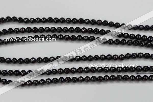 CBS551 15.5 inches 6mm round AA grade black spinel beads