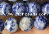 CBS602 15.5 inches 8mm round blue spot stone beads wholesale