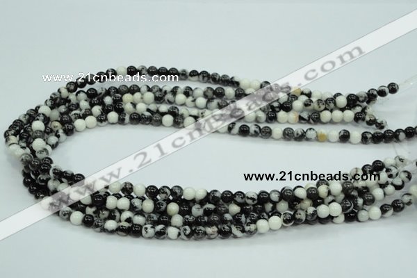 CBW101 15.5 inches 6mm round black & white jasper beads