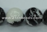 CBW108 15.5 inches 20mm round black & white jasper beads