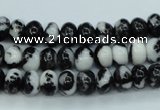 CBW111 15.5 inches 5*8mm rondelle black & white jasper beads