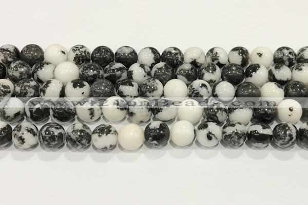 CBW173 15.5 inches 10mm round black & white jasper gemstone beads wholesale