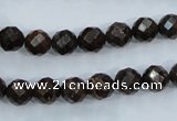 CBZ103 15.5 inches 6mm faceted round bronzite gemstone beads