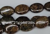 CBZ218 15.5 inches 12*16mm oval bronzite gemstone beads