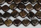 CBZ222 15.5 inches 10*10mm diamond bronzite gemstone beads