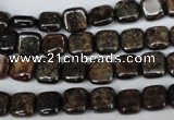 CBZ224 15.5 inches 8*8mm square bronzite gemstone beads