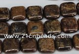 CBZ226 15.5 inches 12*12mm square bronzite gemstone beads