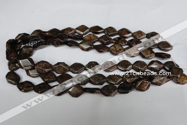 CBZ243 15.5 inches 13*18mm octagonal bronzite gemstone beads