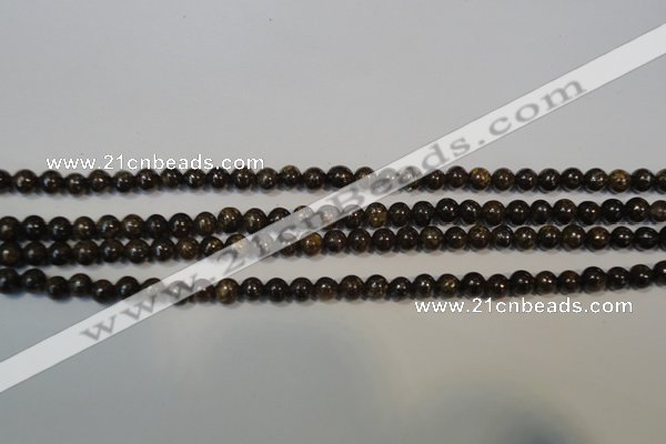 CBZ252 15.5 inches 3mm round bronzite gemstone beads wholesale