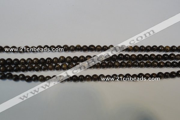 CBZ253 15.5 inches 4mm round bronzite gemstone beads wholesale