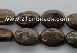 CBZ306 15.5 inches 15*20mm oval bronzite gemstone beads wholesale