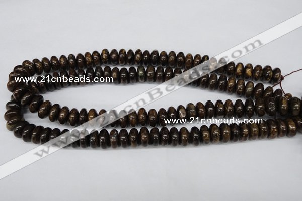 CBZ402 15.5 inches 6*12mm rondelle bronzite gemstone beads