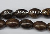 CBZ407 15.5 inches 10*14mm rice bronzite gemstone beads