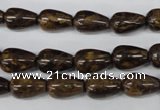 CBZ411 15.5 inches 8*12mm teardrop bronzite gemstone beads