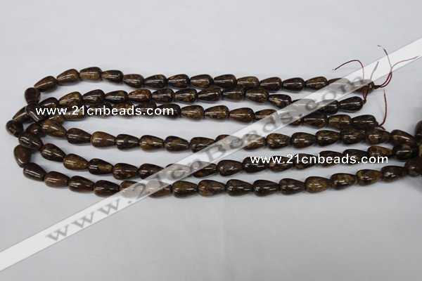 CBZ411 15.5 inches 8*12mm teardrop bronzite gemstone beads