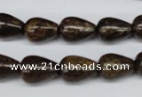 CBZ412 15.5 inches 10*14mm teardrop bronzite gemstone beads