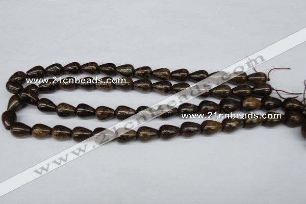 CBZ412 15.5 inches 10*14mm teardrop bronzite gemstone beads