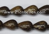 CBZ413 15.5 inches 12*16mm teardrop bronzite gemstone beads