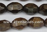 CBZ418 15.5 inches 13*18mm faceted nuggets bronzite gemstone beads