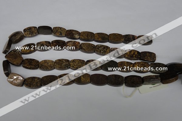 CBZ427 15.5 inches 12*16mm flat drum bronzite gemstone beads