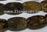 CBZ429 15.5 inches 15*20mm flat drum bronzite gemstone beads