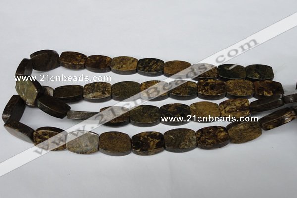 CBZ429 15.5 inches 15*20mm flat drum bronzite gemstone beads