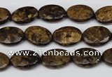 CBZ436 15.5 inches 10*14mm faceted oval bronzite gemstone beads