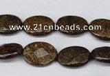 CBZ437 15.5 inches 12*16mm faceted oval bronzite gemstone beads