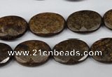 CBZ438 15.5 inches 13*18mm faceted oval bronzite gemstone beads