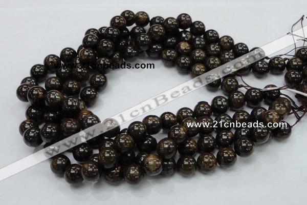 CBZ52 15.5 inches 12mm round bronzite gemstone beads wholesale