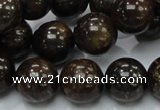 CBZ53 15.5 inches 14mm round bronzite gemstone beads wholesale