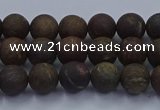 CBZ600 15.5 inches 4mm round matte bronzite beads wholesale