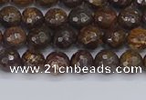 CBZ611 15.5 inches 6mm faceted round bronzite gemstone beads