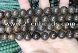 CBZ622 15.5 inches 12mm round bronzite beads wholesale